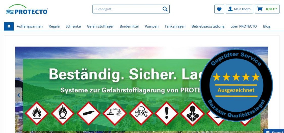 Protecto, seit 25 Jahren der Profi für Gefahrstofflagerung